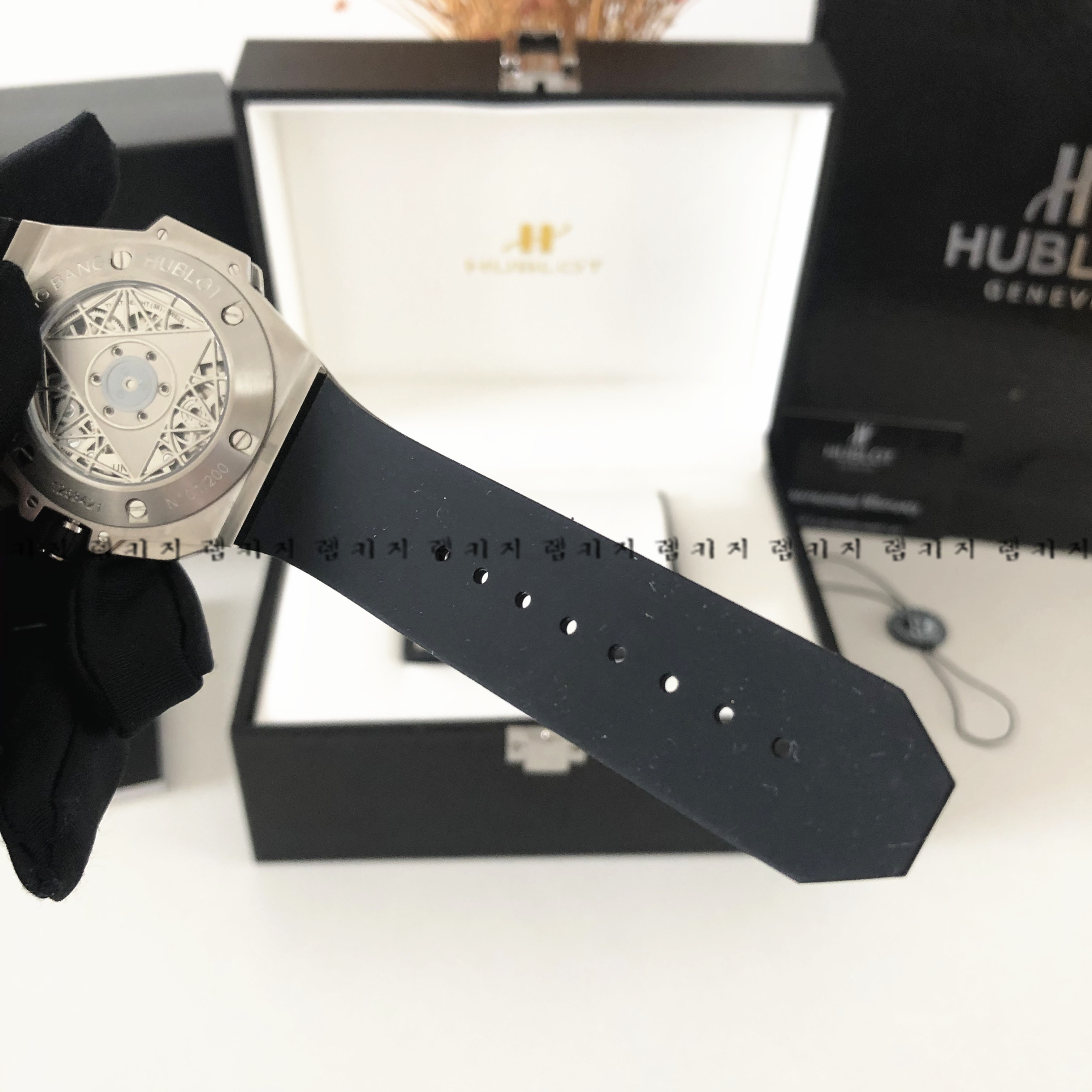 위블로 빅뱅 상블루 타투이스트 우레탄시계